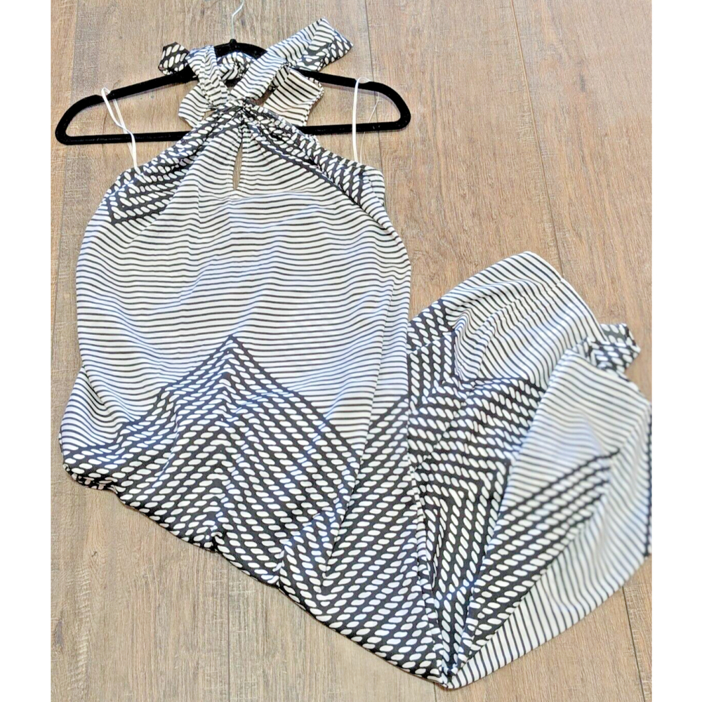 Banana Republic Black and White Striped Dress